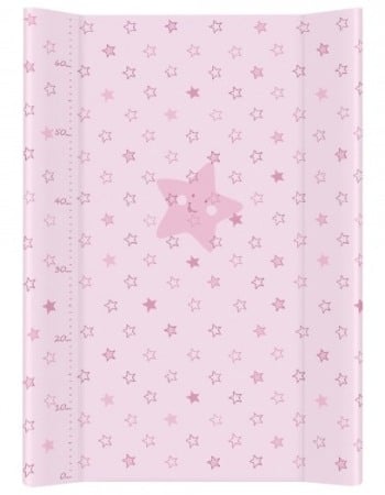 Mese de infasat COMFORT 50x70 cm - Saltea de Infasat COMFORT 50x70cm, cu Intaritura, Grosime 3cm, Sistem Anti-Alunecare, stele, roz 203-066-130