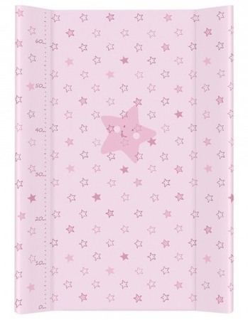 Mese de infasat COMFORT 50x80 cm - Saltea de Infasat COMFORT 50x80cm, cu Intaritura, Grosime 3cm, Sistem Anti-Alunecare, Stele roz 212-066-130