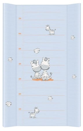 Mese de infasat COMFORT 50x80 cm - Saltea de Infasat COMFORT 50x80cm, cu Intaritura, Grosime 3cm, Sistem Anti-Alunecare, Zebra Albastra 212-002-160