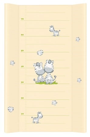 Mese de infasat COMFORT 50x80 cm - Saltea de Infasat COMFORT 50x80cm, cu Intaritura, Grosime 3cm, Sistem Anti-Alunecare, Zebra Galbena 212-002-141