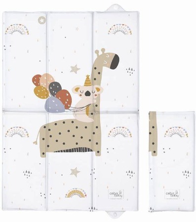 Mese de infasat pliabile - Salteluta pliabila pentru infast, ideala voiaj, 60x40 cm, Ceba Baby, Girafa, 305-000-637