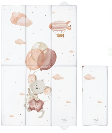 Mese de infasat pliabile - Salteluta pliabila pentru infast, ideala voiaj, 60x40 cm, Ceba Baby, mouse, 305-000-727