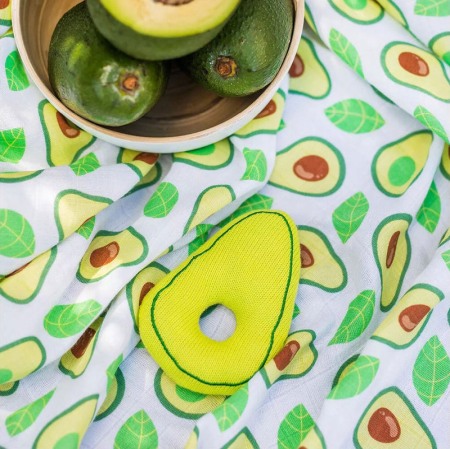 Scutec muselina natural cu sunatoare avocado, 70%bambus si 30%bumbac, 120x120 cm, Babyono, 536/01 [2]