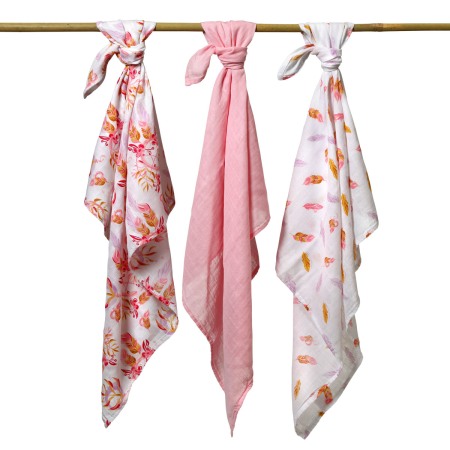 Scutece muselina natural, set 3 bucati, 70%bambus si 30%bumbac, 70x70 cm, Babyono, 397/07 [5]