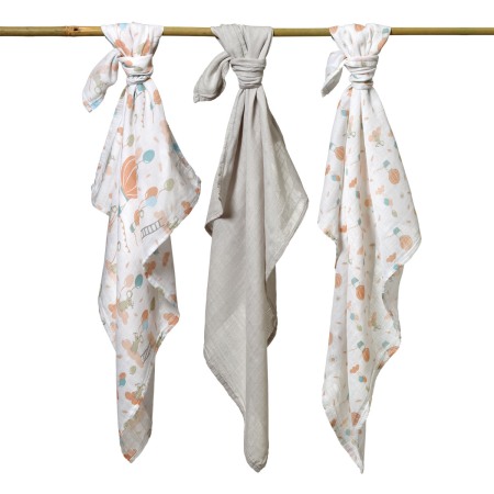 Scutece muselina natural, set 3 bucati, 70%bambus si 30%bumbac, 70x70 cm, Babyono, 397/09 [5]