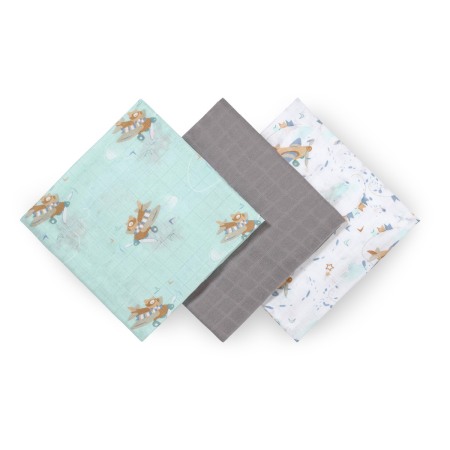 Scutece muselina natural, set 3 bucati, 70%bambus si 30%bumbac, 70x70 cm, Babyono, 397/10 [2]