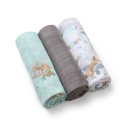 Scutece muselina natural, set 3 bucati, 70%bambus si 30%bumbac, 70x70 cm, Babyono, 397/10 [1]