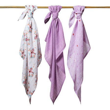 Scutece muselina natural, set 3 bucati, 70%bambus si 30%bumbac, 70x70 cm, Babyono, 397/11 [4]