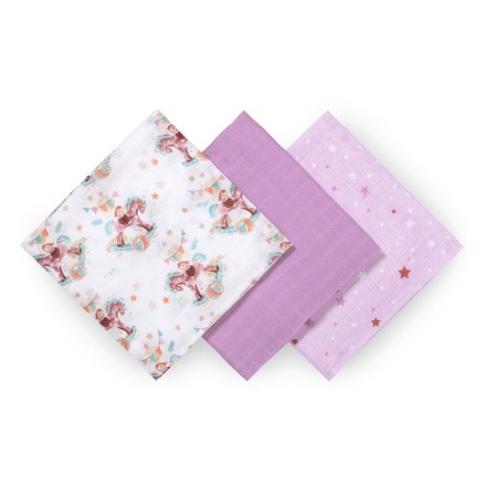Scutece muselina natural, set 3 bucati, 70%bambus si 30%bumbac, 70x70 cm, Babyono, 397/11 [2]