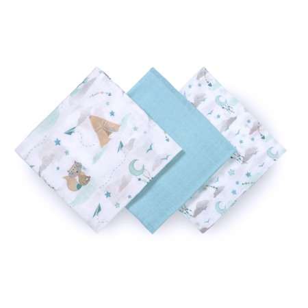 Scutece muselina natural, set 3 bucati, 70%bambus si 30%bumbac, 70x70 cm, Babyono, 397/12 [1]