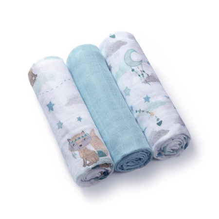 Scutece muselina natural, set 3 bucati, 70%bambus si 30%bumbac, 70x70 cm, Babyono, 397/12 [7]