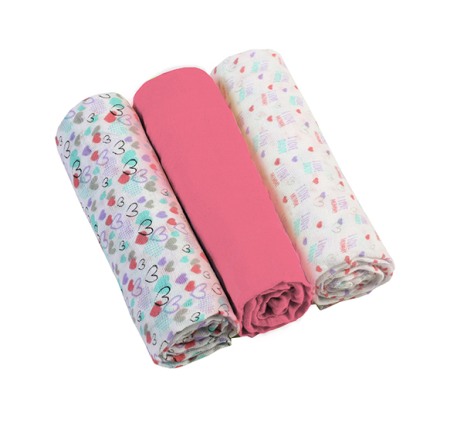Scutece bebe - Scutece muselina super soft, set 3 bucati, 100% bumbac, 70x70 cm, Babyono, 348/02