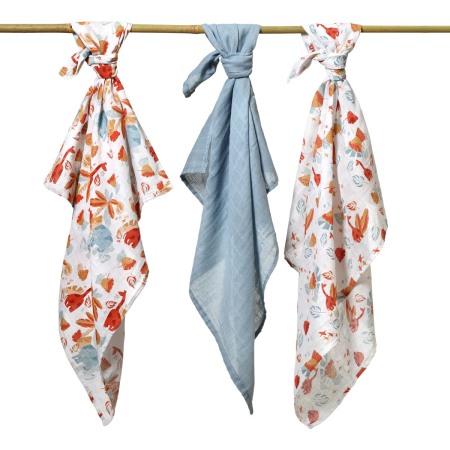 Scutece muselina super soft, set 3 bucati, 100% bumbac, 70x70 cm, Babyono, 348/07 [9]