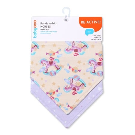 Articole hranire bebelusi - Set 2 bucati barbita, esarfa bumbac Babyono 2 in 1 Caluti 879/15