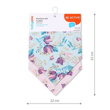 Set 2 bucati barbita, esarfa bumbac Babyono 2 in 1 Floral 879/16 [8]