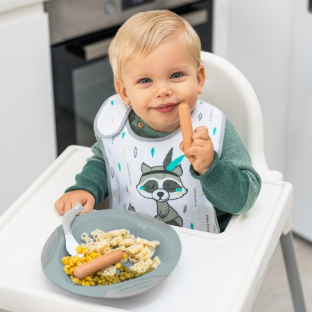 Set 2 lingurite flexibile Babyono verde si mov 1066/03 [1]
