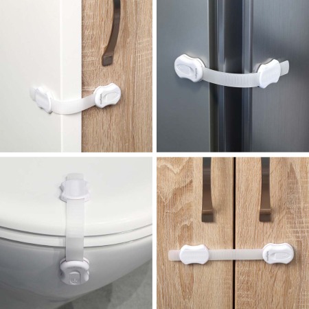 Set 4 protectii universale pentru mobila, frigider, albe, Babyono, 1644 [3]