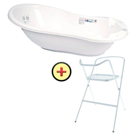 Set cadita 102 cm Bufnita Alb + Suport metalic cadita [1]