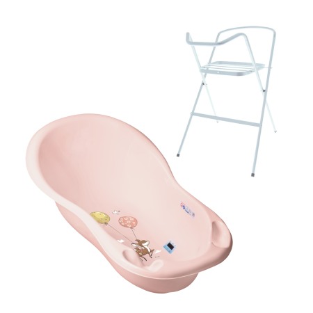 Seturi cadite 102 cm - Set cadita 102 cm Forest Fairytail Roz + Suport metalic cadita