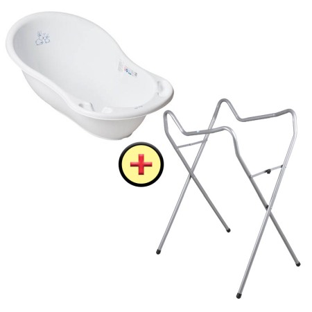 Set cadita 102 cm + Suport universal metalic KR alb [1]
