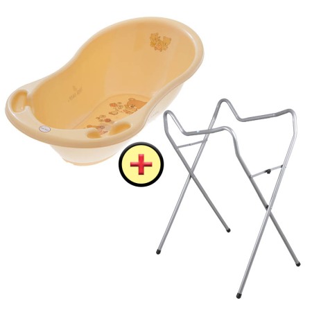 Set cadita 102 cm + Suport universal metalic MS crem [1]