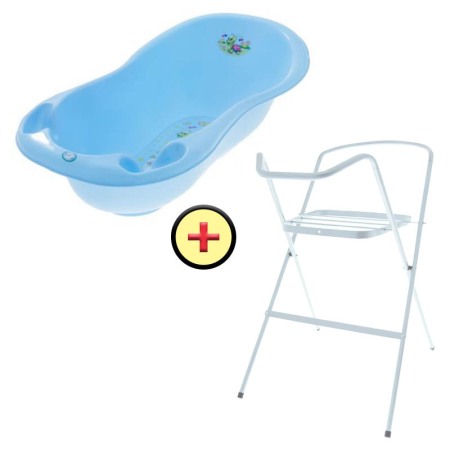 Set cadita 102 cm Turtle Albastru + Suport metalic cadita [1]