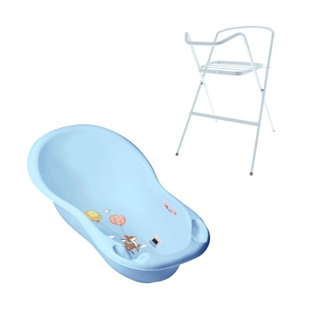 Seturi cadite 86 cm - Set cadita 86 cm Forest Fairytail Albastru + Suport metalic cadita