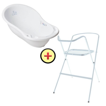 Set cadita 86 cm Iepuras Alb + Suport metalic cadita [1]