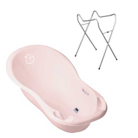 Seturi cadite 86 cm - Set cadita 86 cm + Suport universal metalic Duck Roz