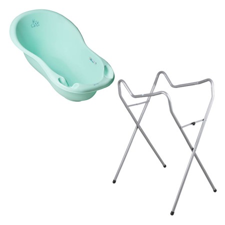 Seturi cadite 86 cm - Set cadita 86 cm + Suport universal metalic Iepuras verde