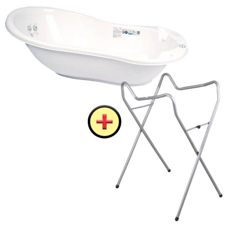 Set cadita 86 cm + Suport universal metalic so alb [1]