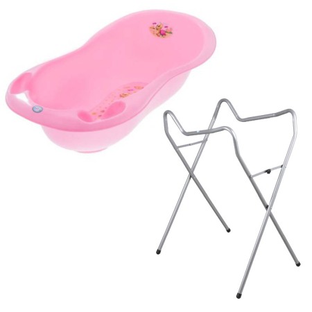 Seturi cadite 86 cm - Set cadita 86 cm + Suport universal metalic ZT roz