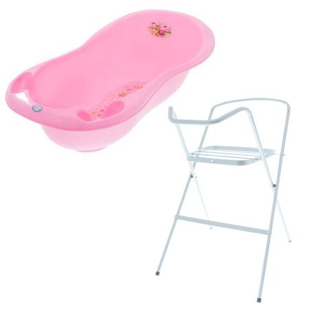 Seturi cadite 86 cm - Set cadita 86 cm Testoasa Roz + Suport metalic cadita