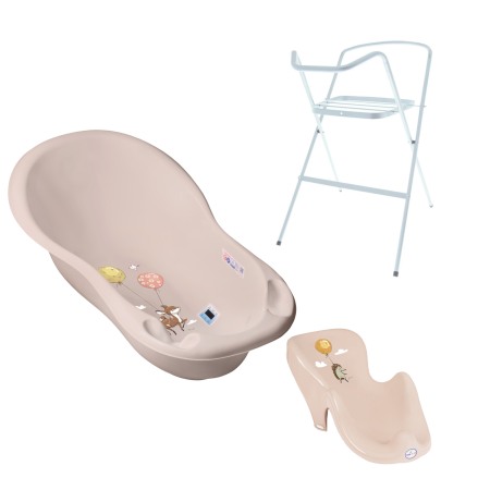 Seturi cadite 86 cm - Set cadita alb Forest Fairytail Gri 86 cm + suport metalic + suport anatomic cadita