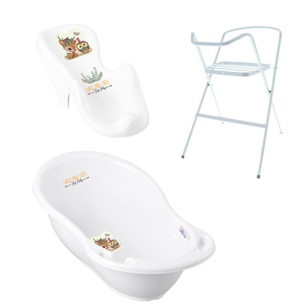 Seturi cadite 86 cm - Set cadita alba Caprioara 86 cm + suport metalic + suport anatomic cadita DZ