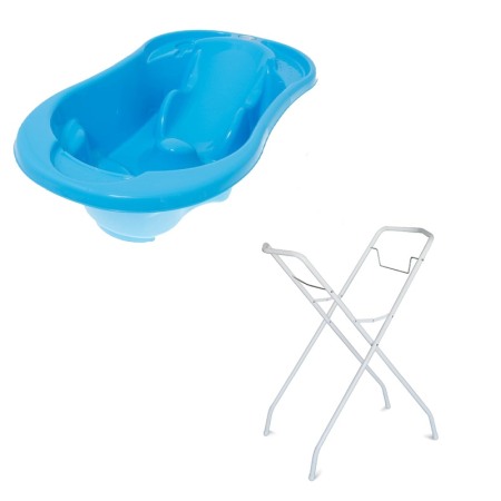 Seturi cadite anatomice - Set cadita anatomica + suport metalic cu albastru