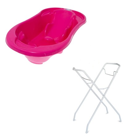 Seturi cadite anatomice - Set cadita anatomica + suport metalic cu fuchsia