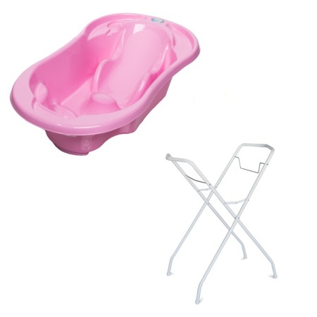 Seturi cadite anatomice - Set cadita anatomica + suport metalic roz