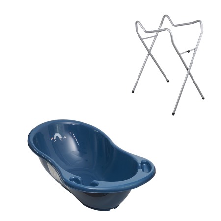 Seturi cadite 86 cm - Set cadita baie Meteo Albastru 86 cm + Suport universal metalic ME