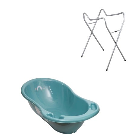 Seturi cadite 102 cm - Set cadita baie Meteo Turcoaz 102 cm + Suport universal metalic ME