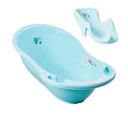 Seturi cadite 102 cm - Set cadita copii Catel&Pisica Albastru 102 cm cu senzor de temperatura + suport anatomic cadita