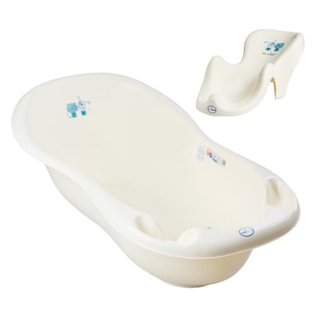 Seturi cadite 86 cm - Set cadita copii Catel&Pisica galbui 86 cm cu senzor de temperatura + suport anatomic cadita