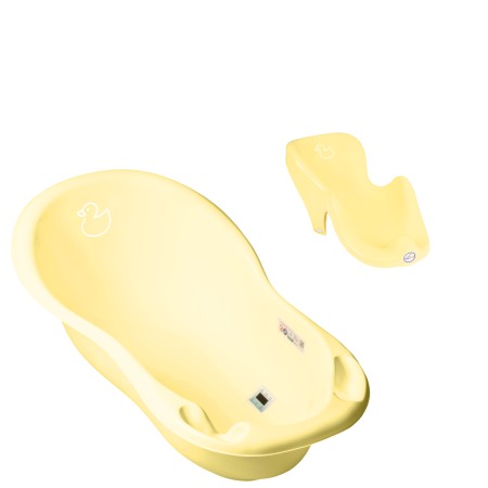 Seturi cadite 102 cm - Set cadita copii Duck Galben 102 cm cu senzor de temperatura + suport anatomic cadita