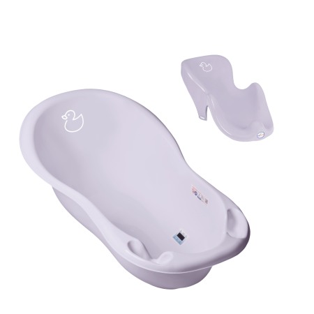 Seturi cadite 102 cm - Set cadita copii Duck Lila 102 cm cu senzor de temperatura + suport anatomic cadita