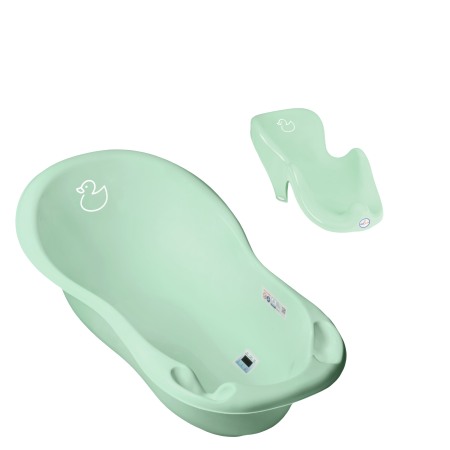 Seturi cadite 86 cm - Set cadita copii Duck Verde 86 cm cu senzor de temperatura + suport anatomic cadita