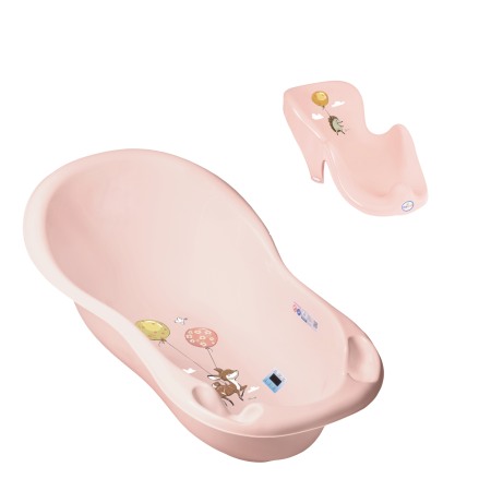 Seturi cadite 86 cm - Set cadita copii Forest Fairytail Roz 86 cm cu senzor de temperatura + suport anatomic cadita