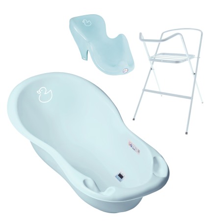 Seturi cadite 86 cm - Set cadita Duck Albastru 86 cm + suport metalic + suport anatomic cadita