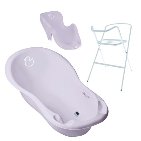Seturi cadite 86 cm - Set cadita Duck Lila 86 cm + suport metalic + suport anatomic cadita