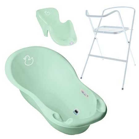Seturi cadite 86 cm - Set cadita Duck Verde 86 cm + suport metalic + suport anatomic cadita
