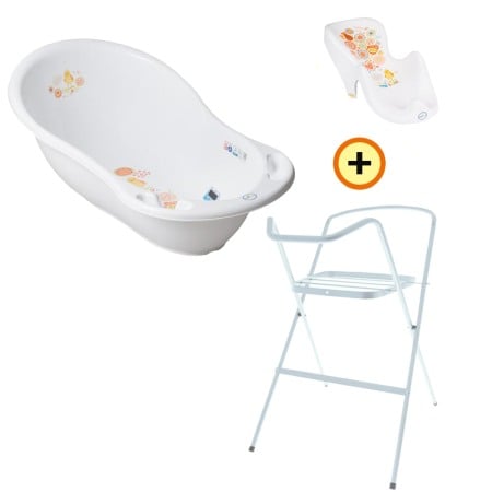 Seturi cadite 86 cm - Set cadita Flk Alb 86 cm + suport metalic + suport anatomic cadita